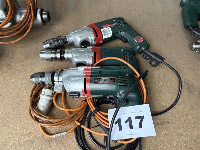 3 Elektro-Bohrmaschinen Metabo